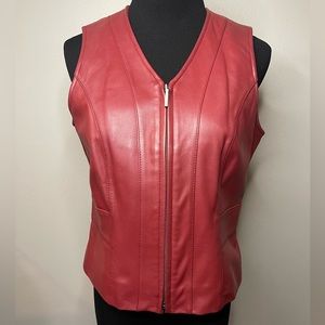 Valerie Stevens Leather Vest *EUC*